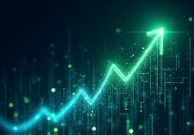 Abstract representation of business growth and networked connections
