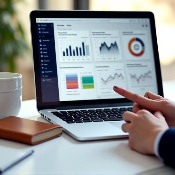 Close up of a financial advisory session featuring data charts and professional discussion